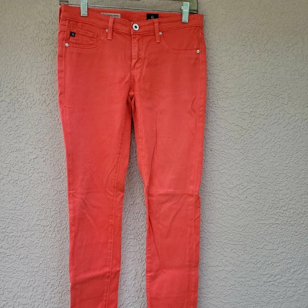 AG Adriano Goldschmied Woman's Pink Legging Ankle Skinny Jeans Sz 26R